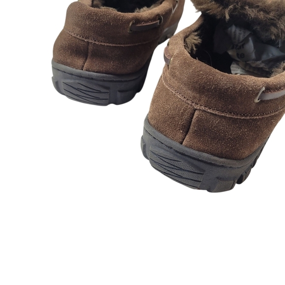 Clarks Venetian Brown Leather Moccasins Slippers Slip Ons Size 9 - Picture 4 of 7